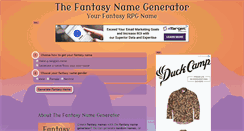 Desktop Screenshot of fantasy.namegeneratorfun.com