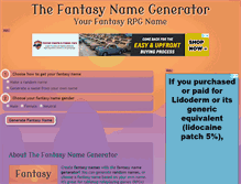 Tablet Screenshot of fantasy.namegeneratorfun.com